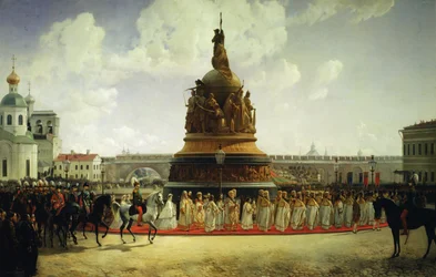 La Consécration du Monument au Millénaire de la Russie à Novgorod en 1862, 1864